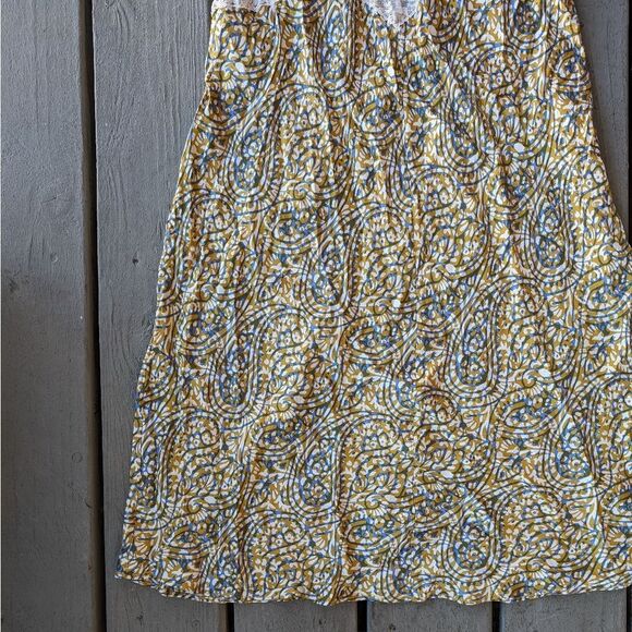 Anthropologie Paisley Lace Open Back Midi Slip Dress - Women's L Boho Elegance - Picture 7 of 11